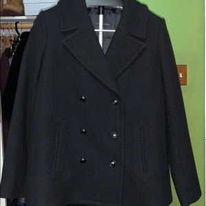 Wool Black Coat Banana Republic